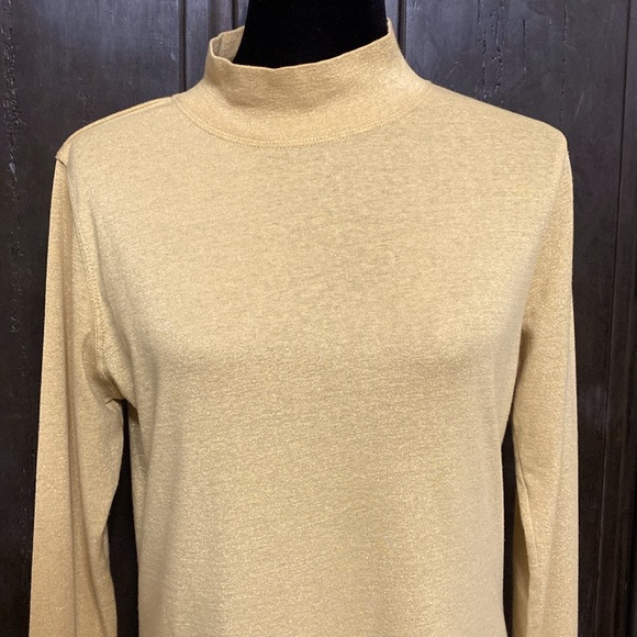 White Stag gold mock turtleneck sweater. Size large - Picture 4 of 9
